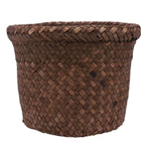 intage Woven Planter – Rustic Seagrass Basket (18x14cm)