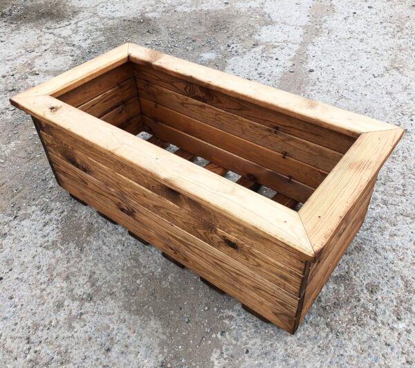 XL Wooden Trough Planter – On Sale! - Image 4